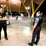 Vigilantes de Grupo Sureste en la T4 de Barajas